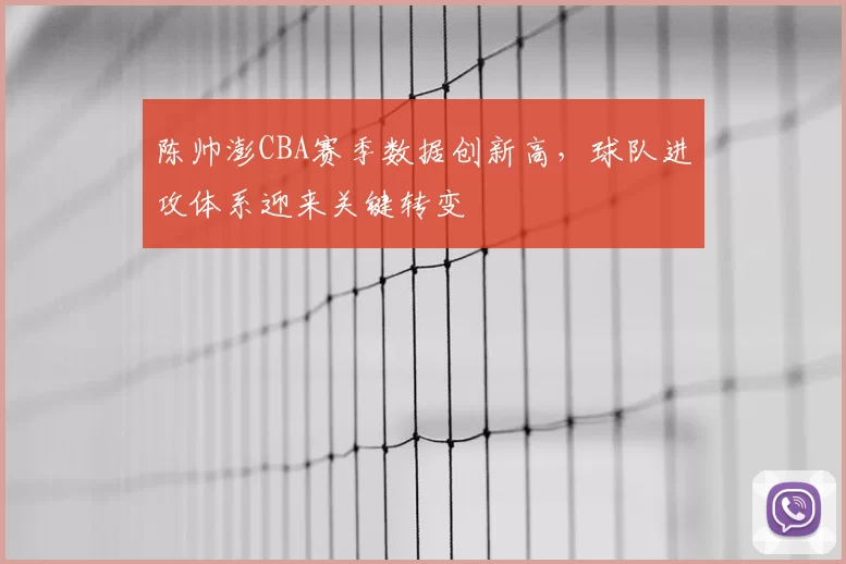 陈帅澎CBA赛季数据创新高,球队进攻体系迎来关键转变